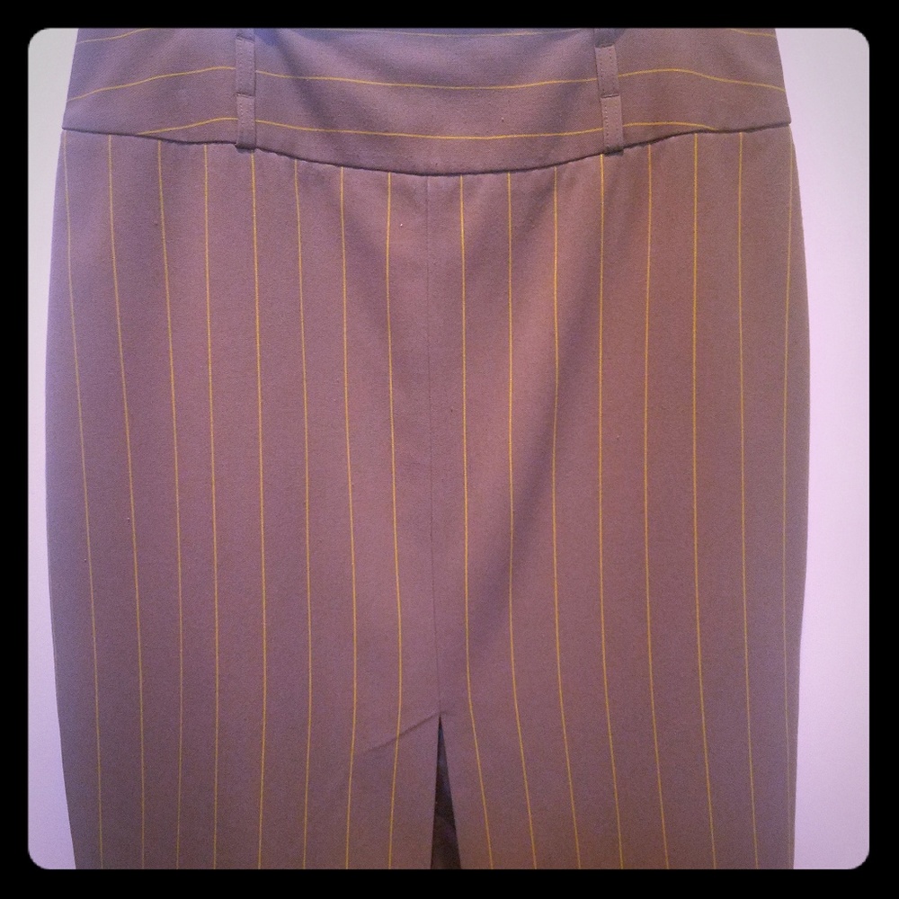 METROSTYLE Pinned stripe skirt
